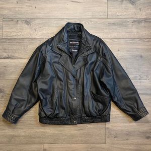 Vintage Early 1980’s Wilsons The Leather Expert Real Leather Motorcycle Jacket